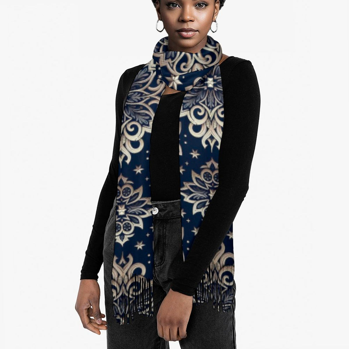 Cashmere-like Tassel Scarf