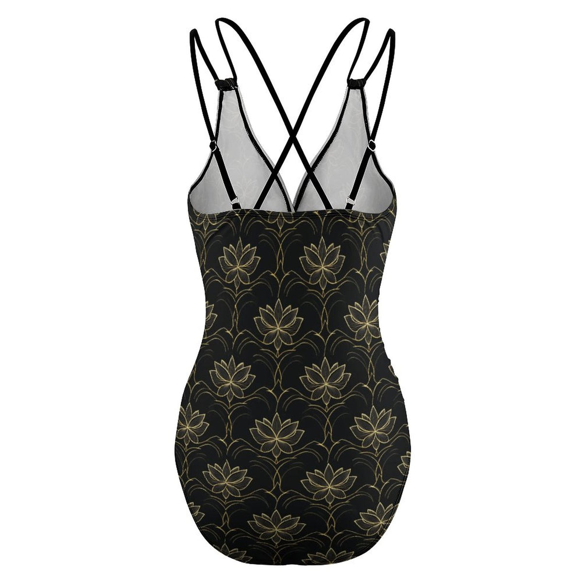 Women's One Piece Swimsuit Tummy Control V Neck Swimwear