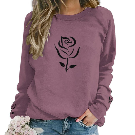 Black Rose Sweatshirt Designs Raglan Style