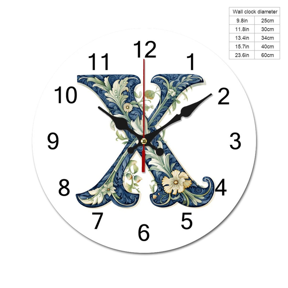 Concise Silent Wooden Wall Clock-9.84"x9.84"/ 25x25cm