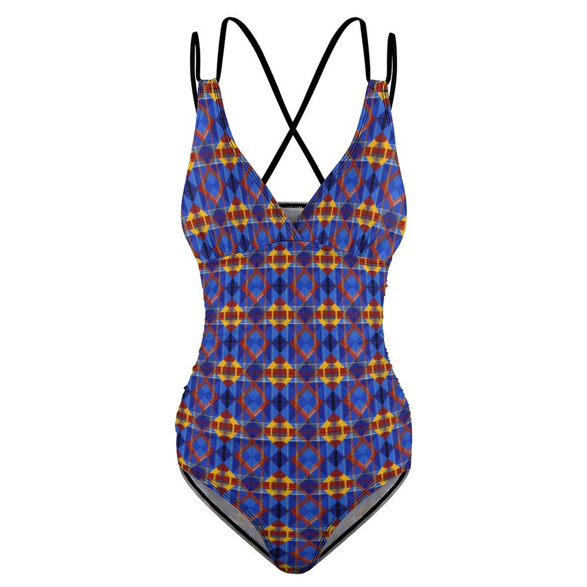 Women's One Piece Swimsuit Tummy Control V Neck Swimwear