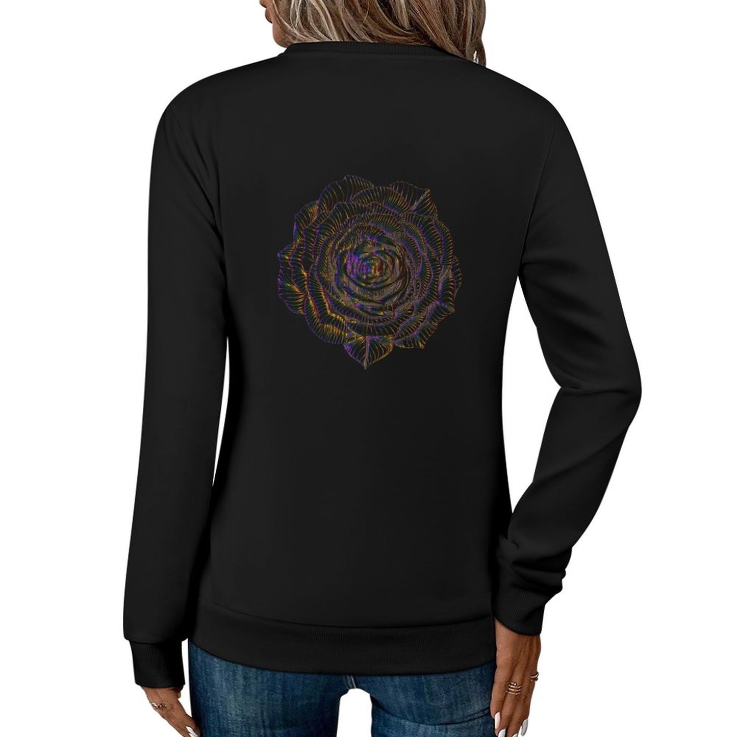 Women's Cute Sweatshirt (Back Printing)