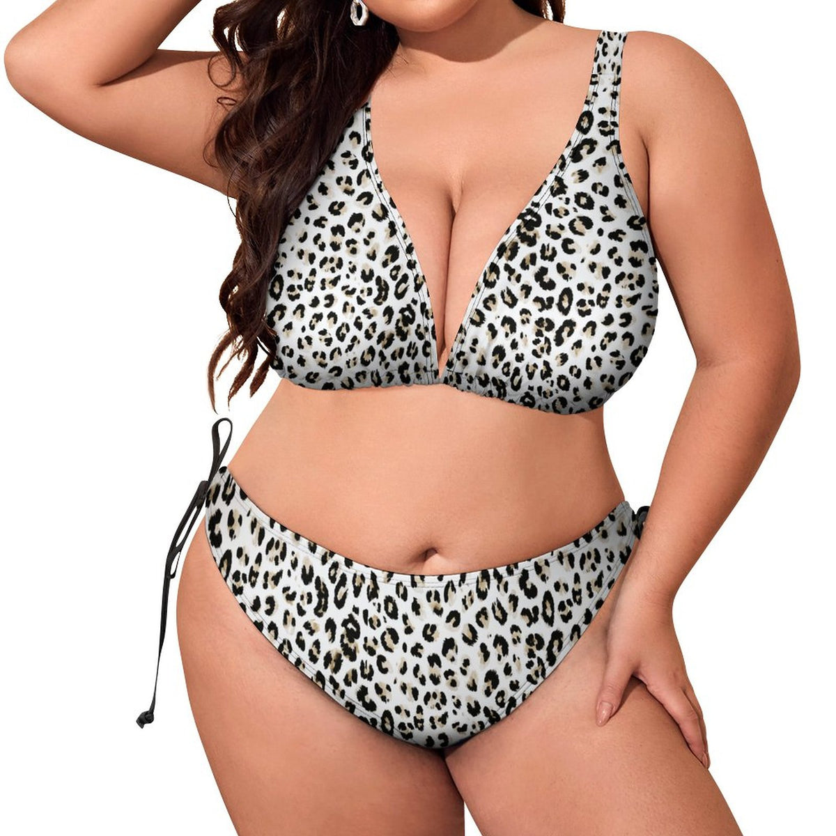 Plus Size Women‘s Halter Bikini Set