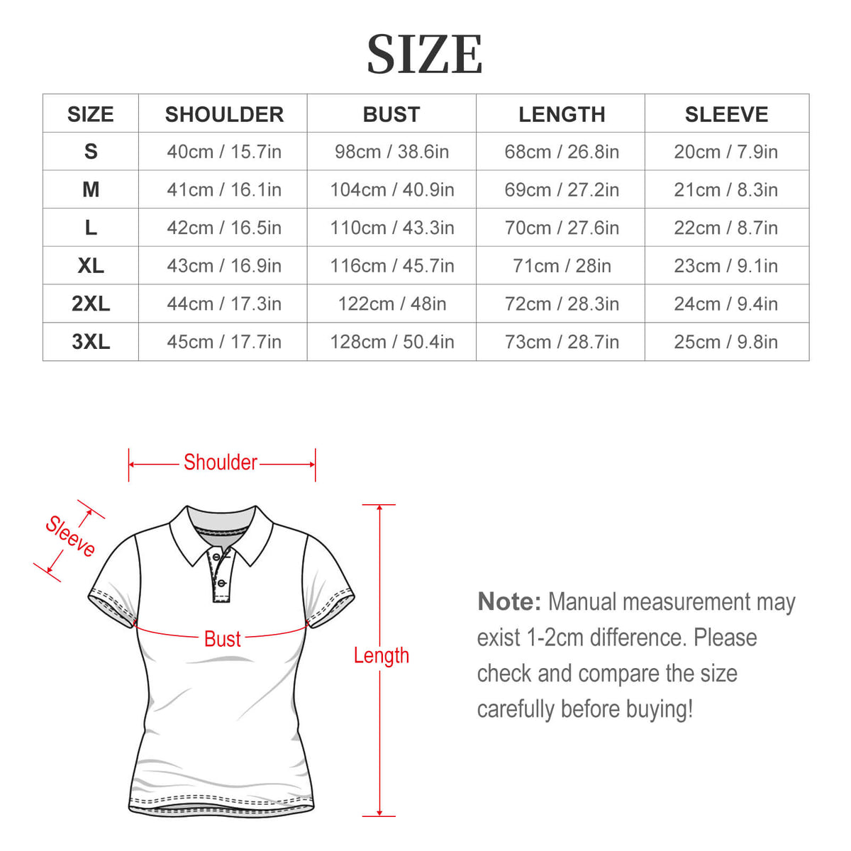 Button-Down Polo Shirt for Women