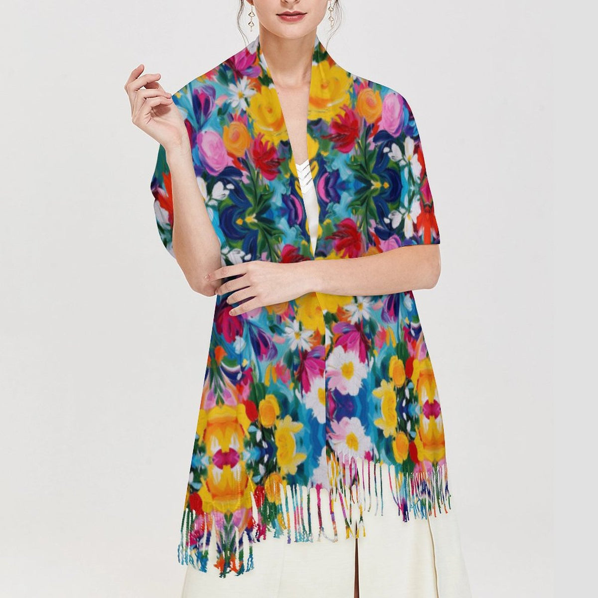 Cashmere-like Tassel Scarf