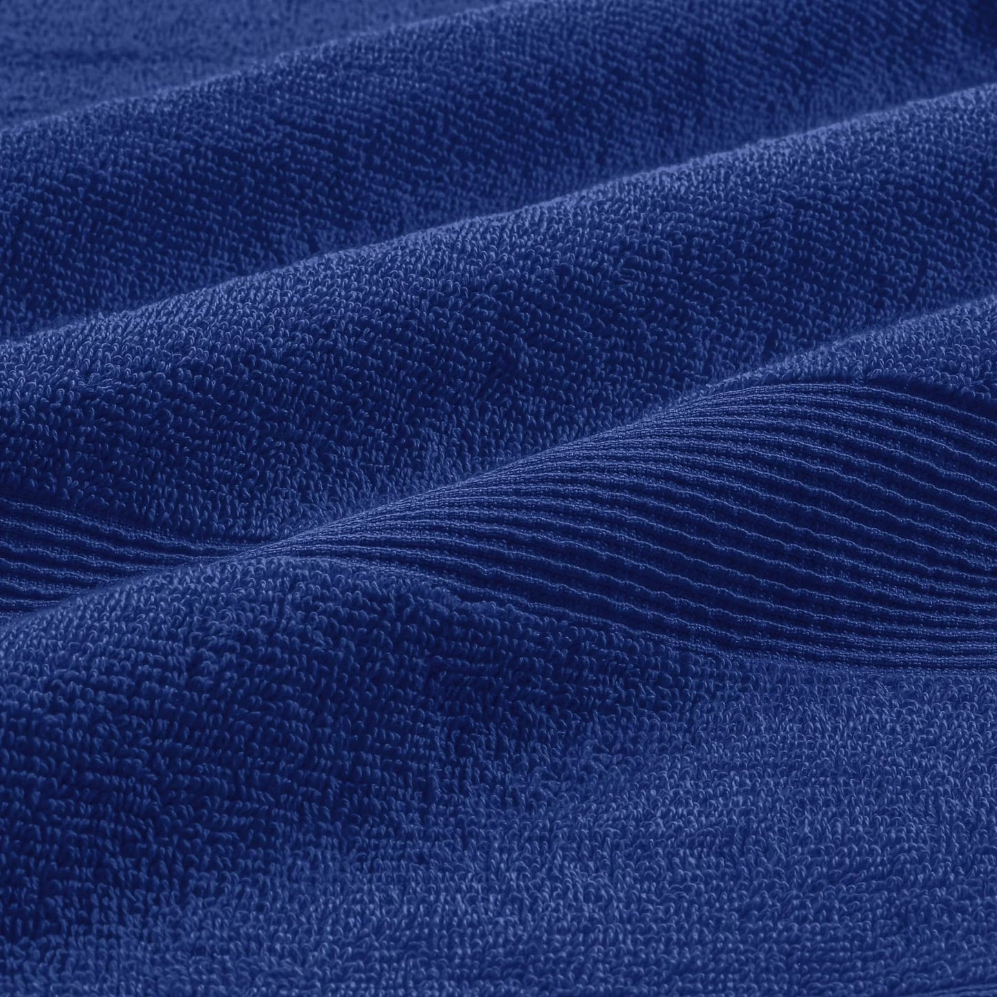 MALLONI HOME 8 Piece Towel Set 100% Ring Spun Cotton, 2 Bath Towels 27x54, 2 Hand Towels 16x28 and 4 Washcloths 13x13 - Ultra Soft Highly Absorbent Machine Washable Hotel Spa Quality - Navy Blue