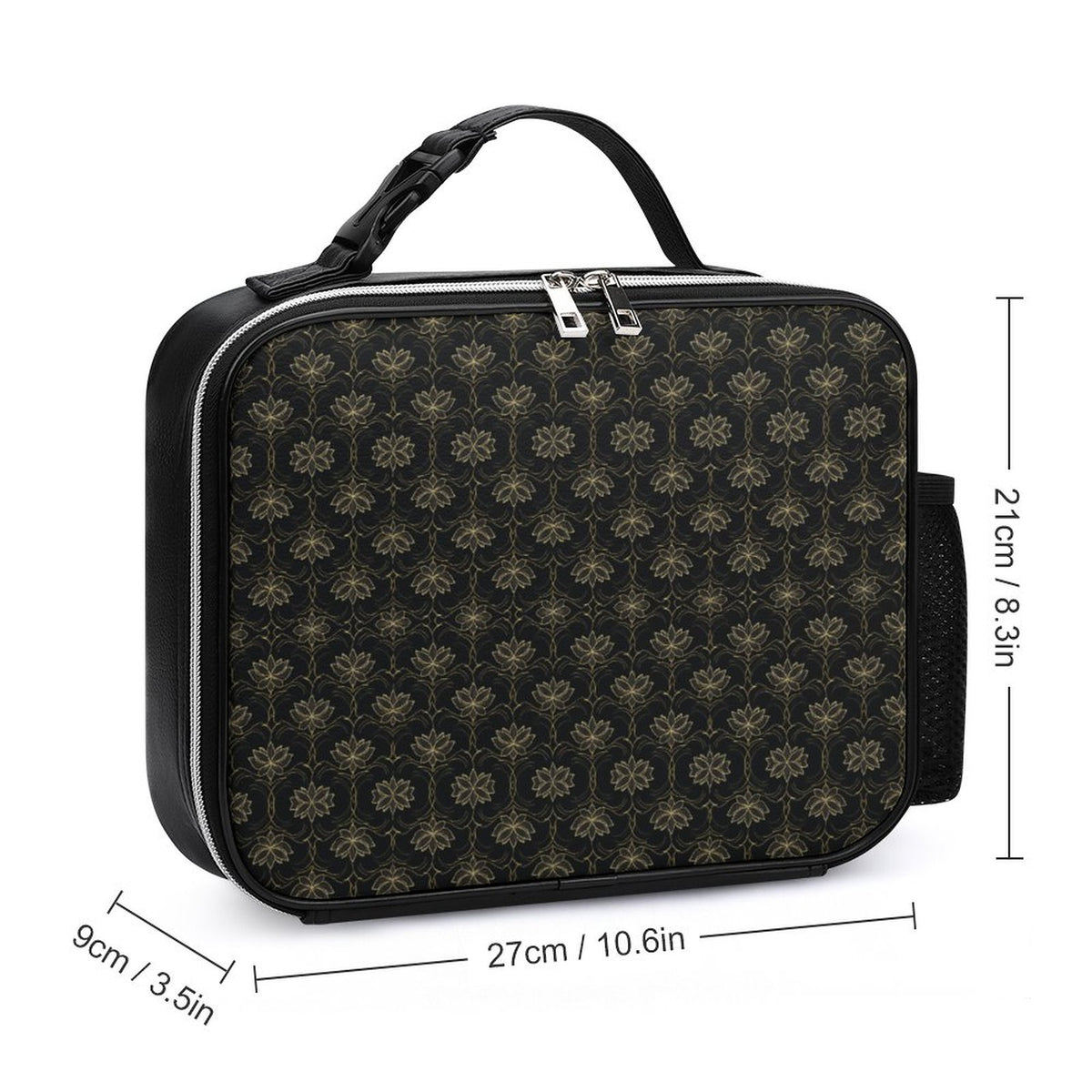 PU Leak-proof Lunch Bag with Detachable Buckled Handle