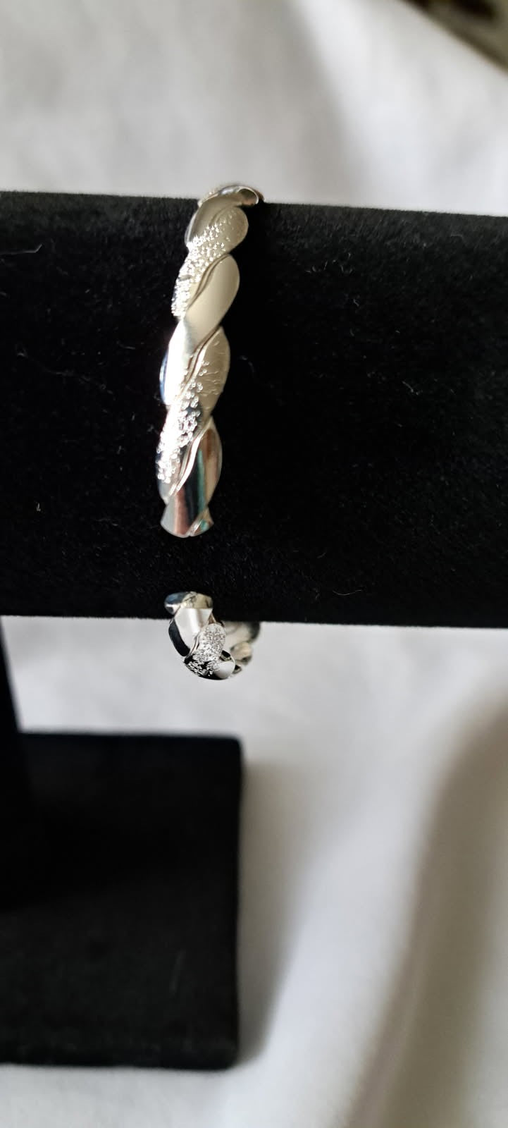 925 Silver Twisted Bangle Bracelet