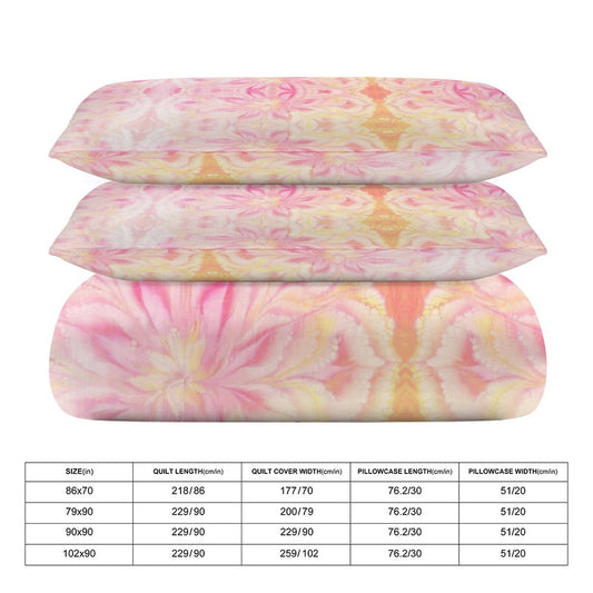 3-Piece Bedding Set-90"x90"/ 229x229cm (Dual-sided Printing)