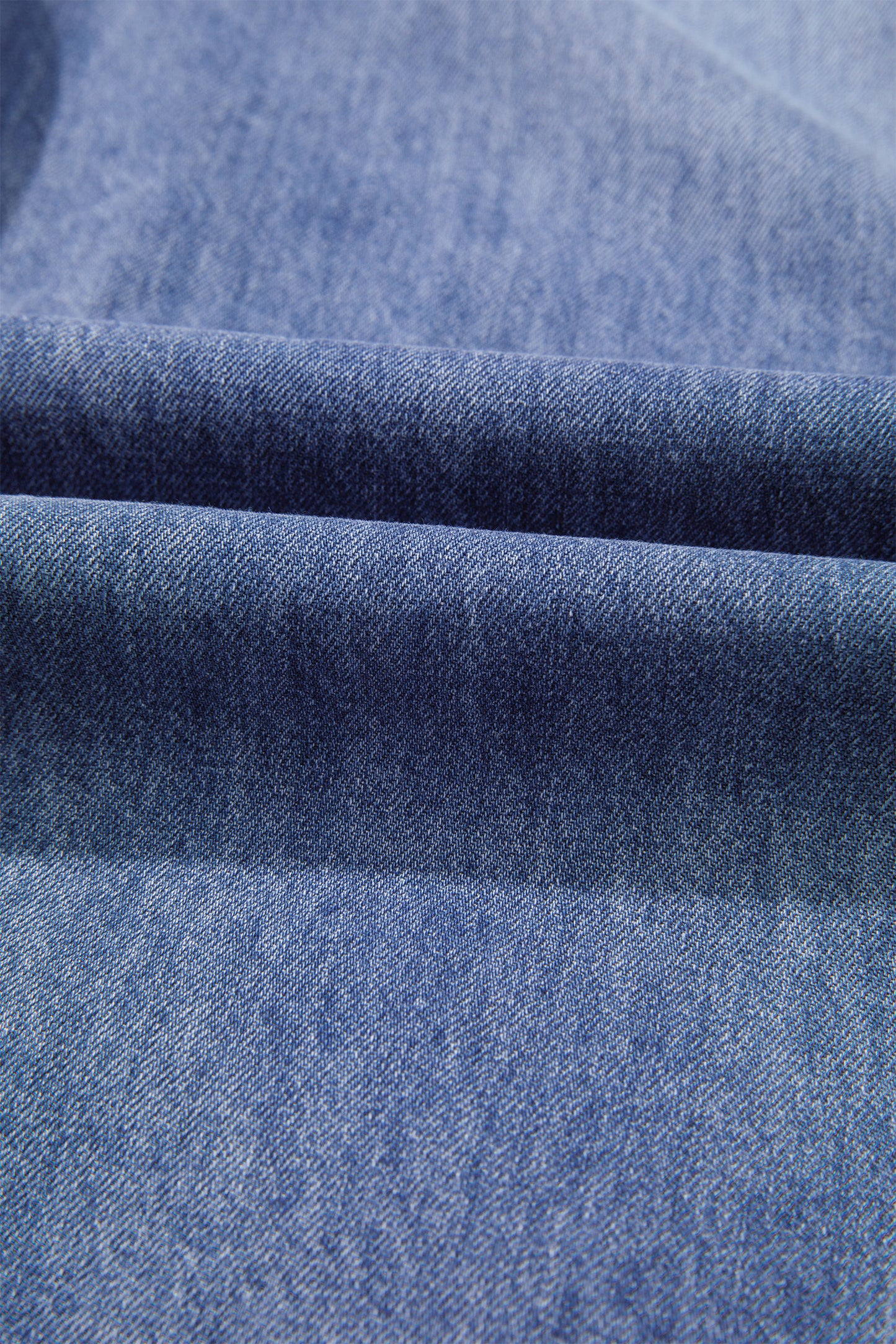 Dusk Blue High Rise Buttons Pleated Cropped Wide Leg Denim Pants
