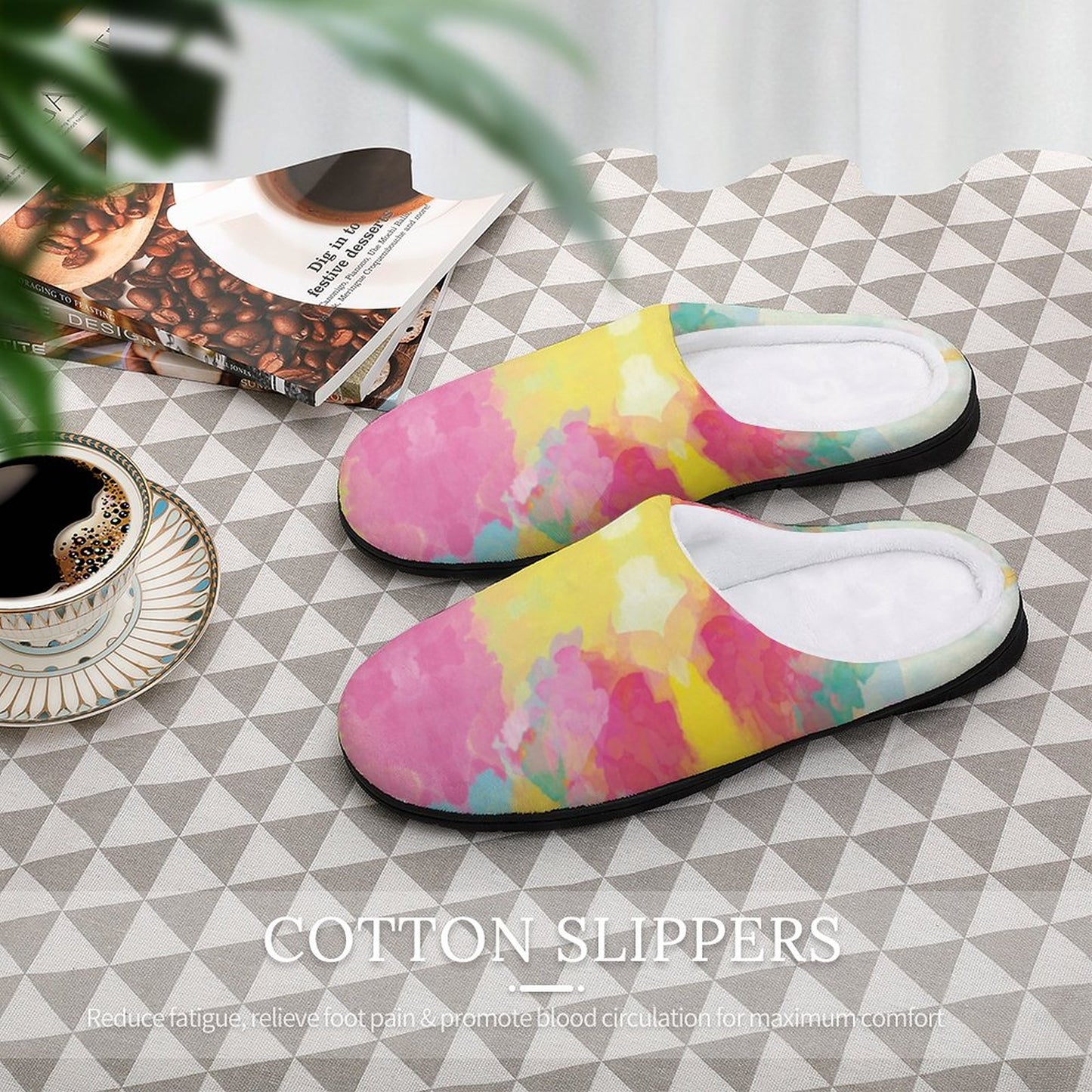 Custom Women's Cotton Slippers for Indoor Wear