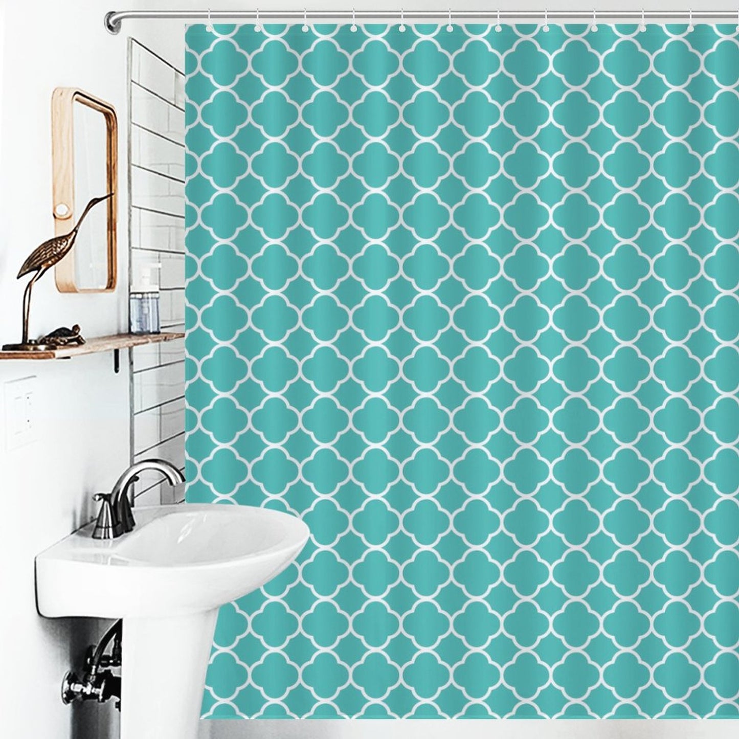 Flower Shower Curtain - Teal