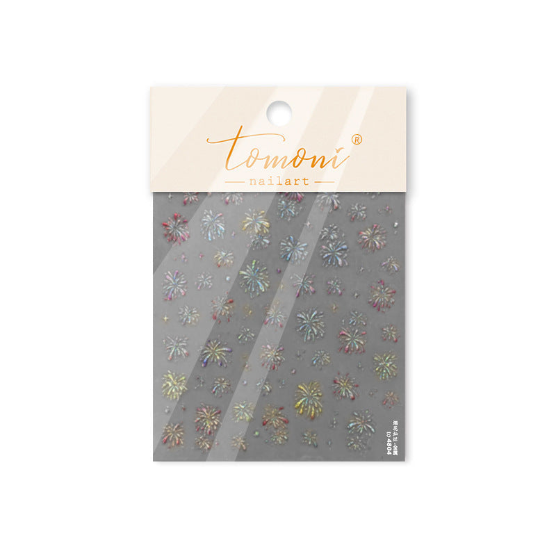 Holographic Firework Daisy – Festive Glam Nail Art Set