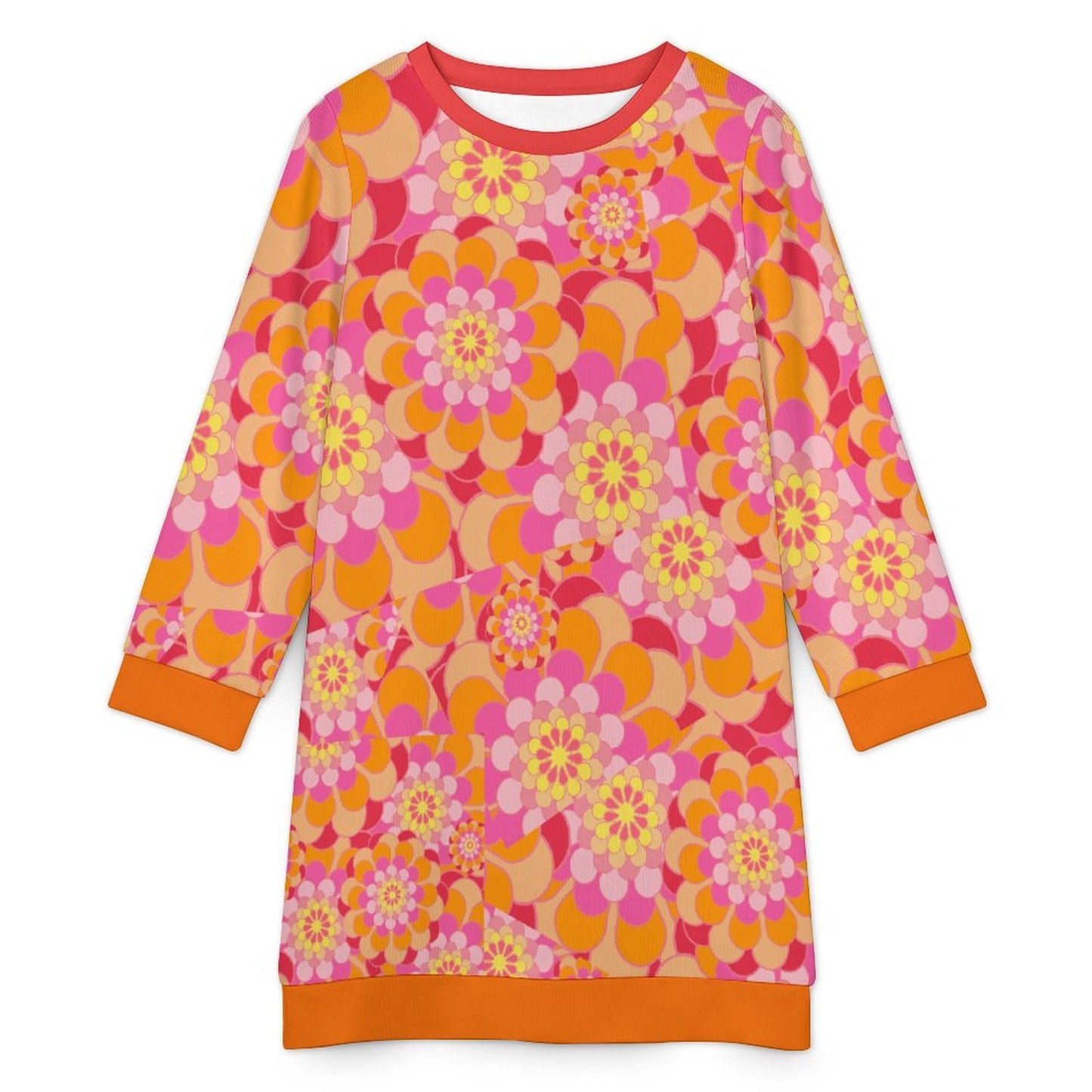 Women's Long Sleeve Sweater Dress Brillant Colors