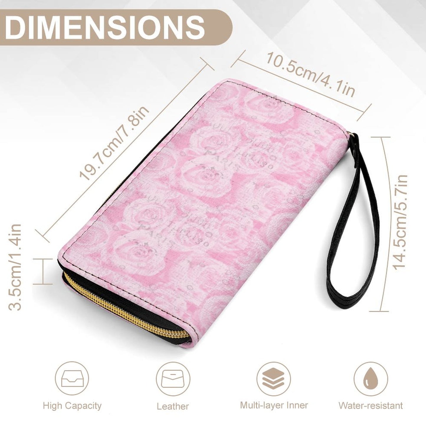 Leather Wallet with Wristlet Strap