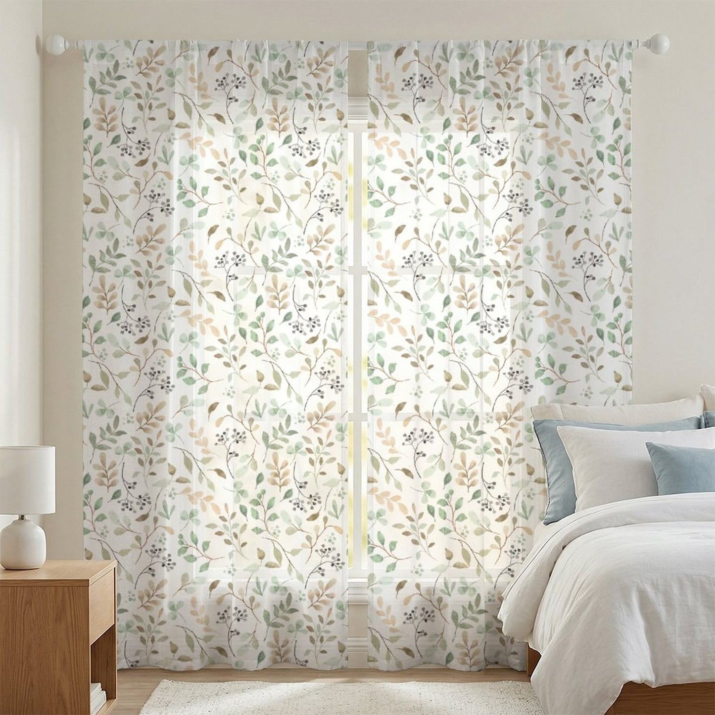Sheer Curtain Flowers Vines