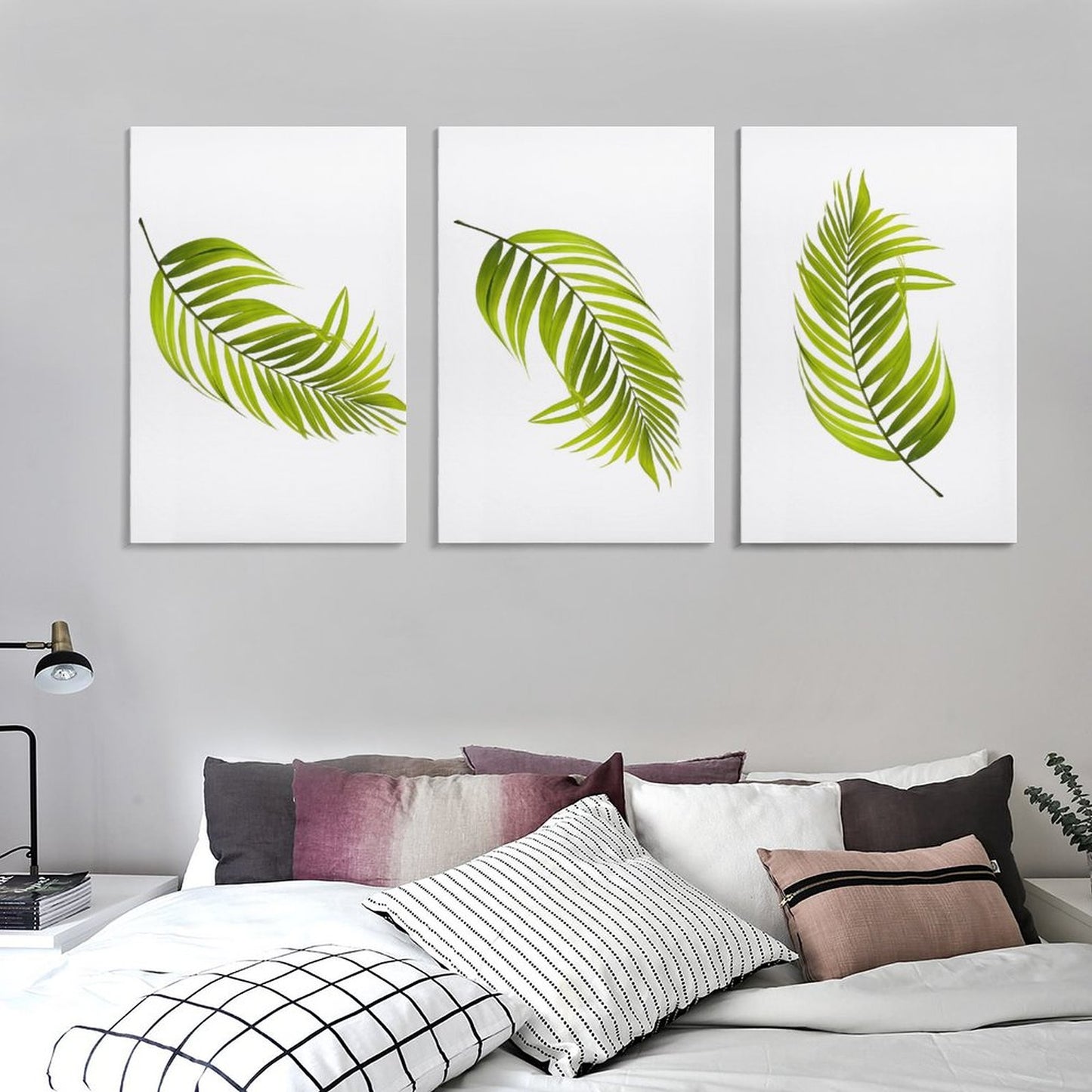 Vertical Framed Wall Art Palms Ferns