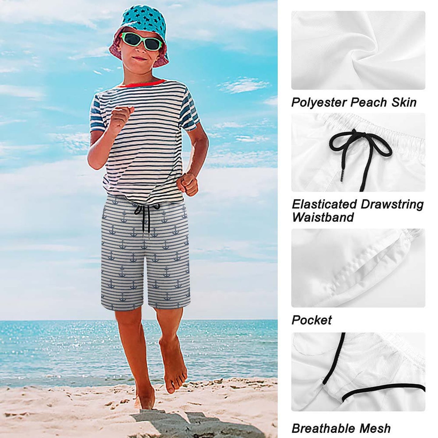 Kid's Beach Pants - Anchors