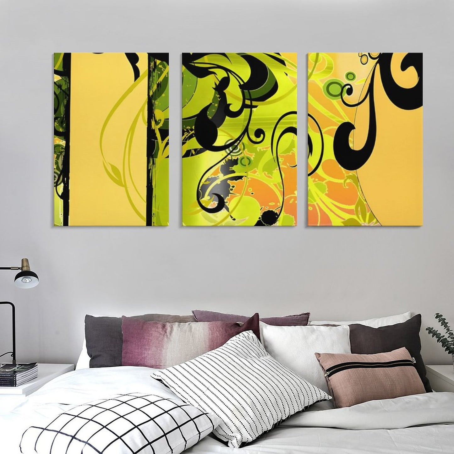 Vertical Framed Wall Art-2:3 Aspect Ratio Yellow Black Green