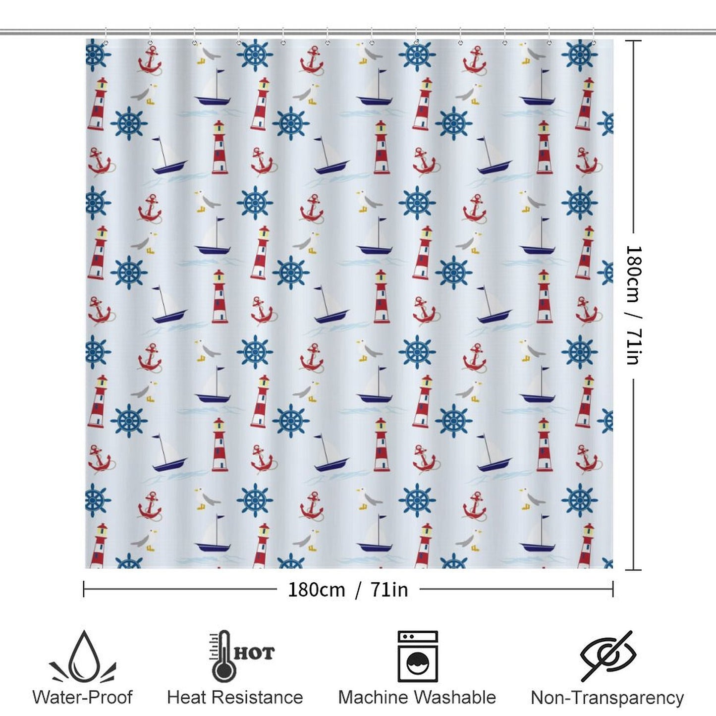 Bathroom 4-Piece Set(One-sided Printing)