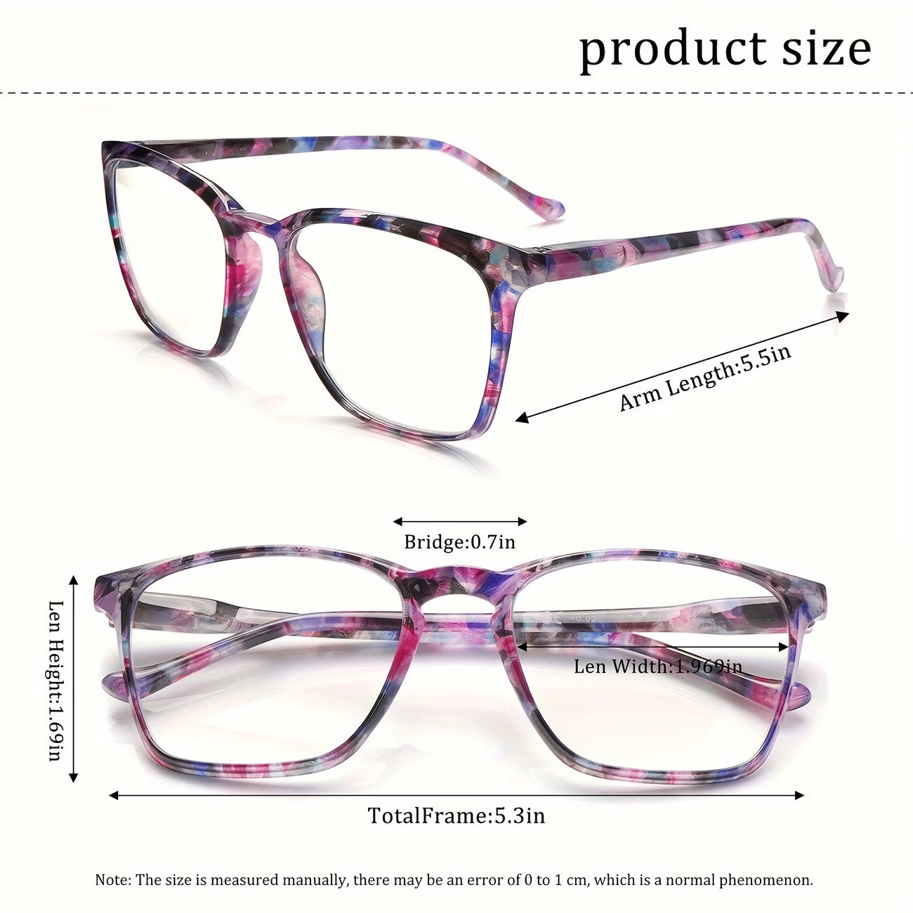 5 Pairs Of Women's Reading Glasses, Blue Light Shielded Computer Reading Glasses with Adjustable Spring Hinges, Slim Frame