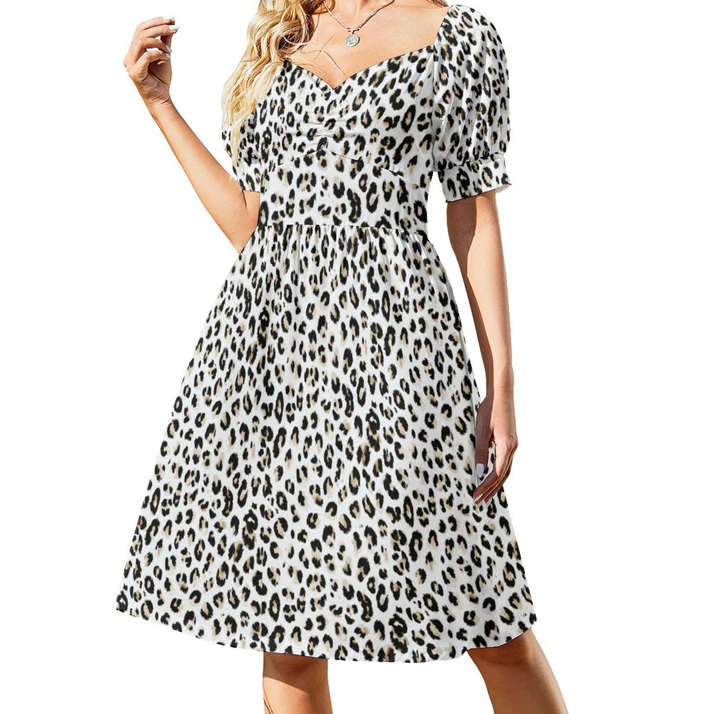 Short Sleeve V Neck Lovely Dress