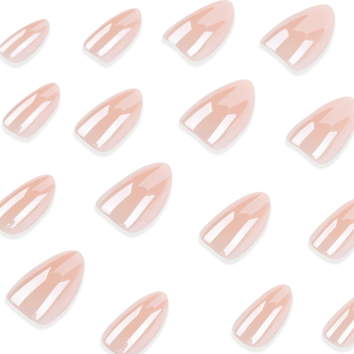 365nails: "Glossy Natural Nude Oval" – Minimalist Press-on Nails – Image 3