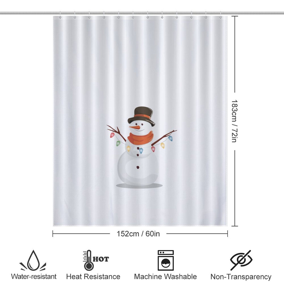 Snowman Shower Curtain