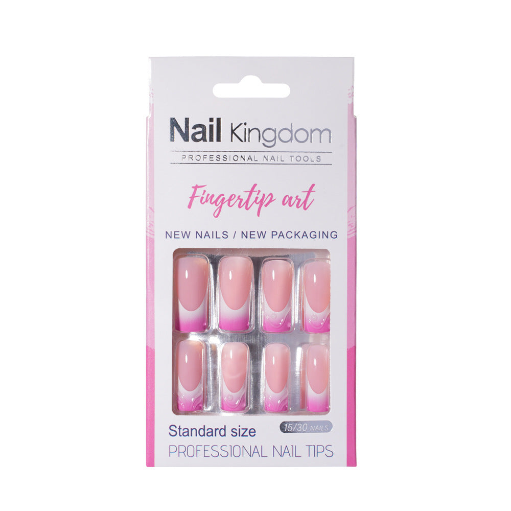 Press on nails advanced sense belt drill three-dimensional detachable nail art Spice girl fake nail press on nails – Image 5
