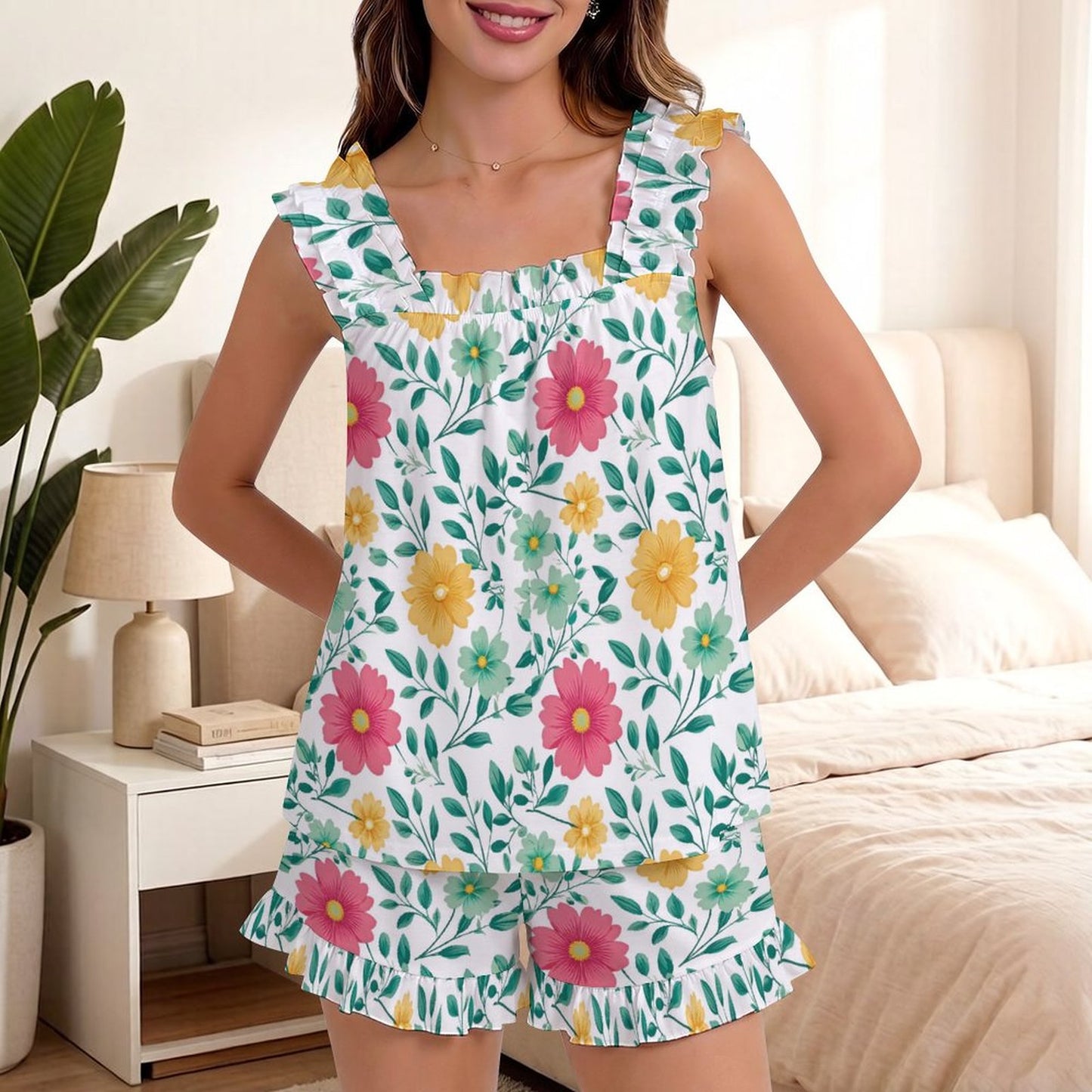 Ruffled Pajama Set
