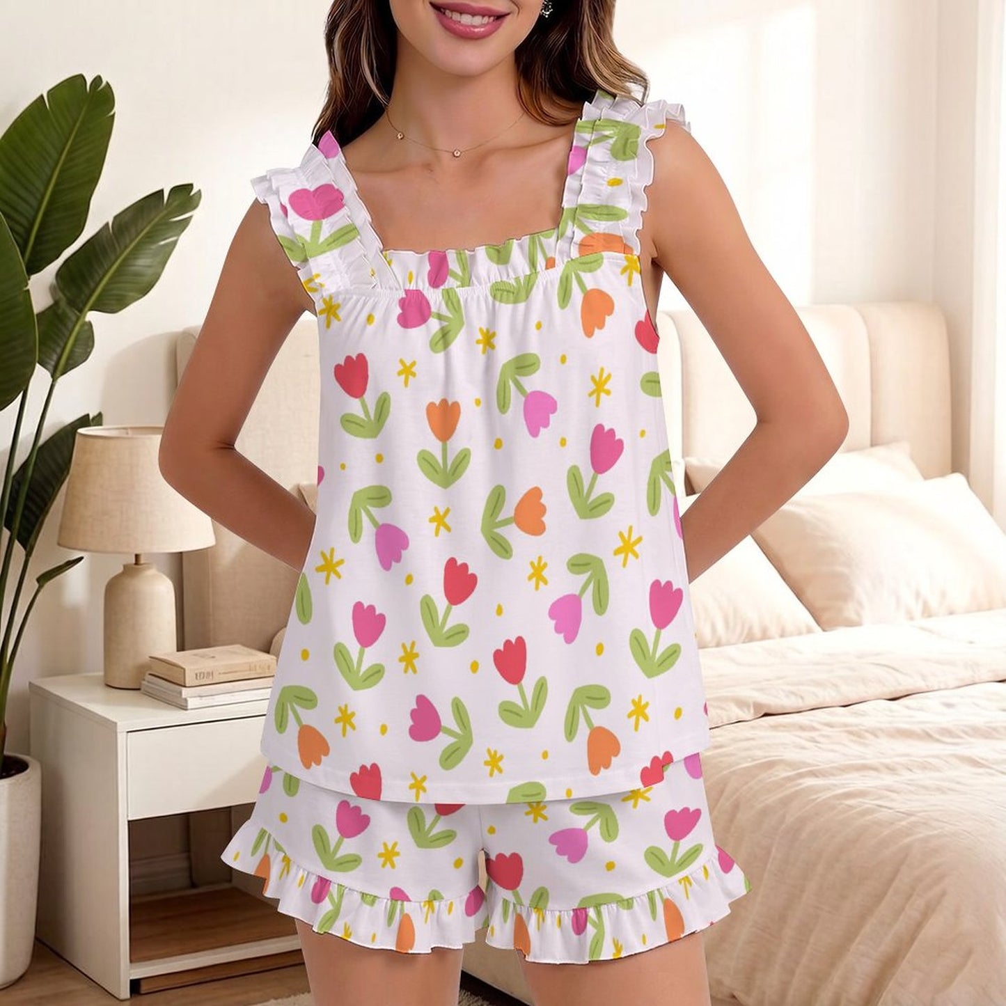 Ruffled Pajama Set