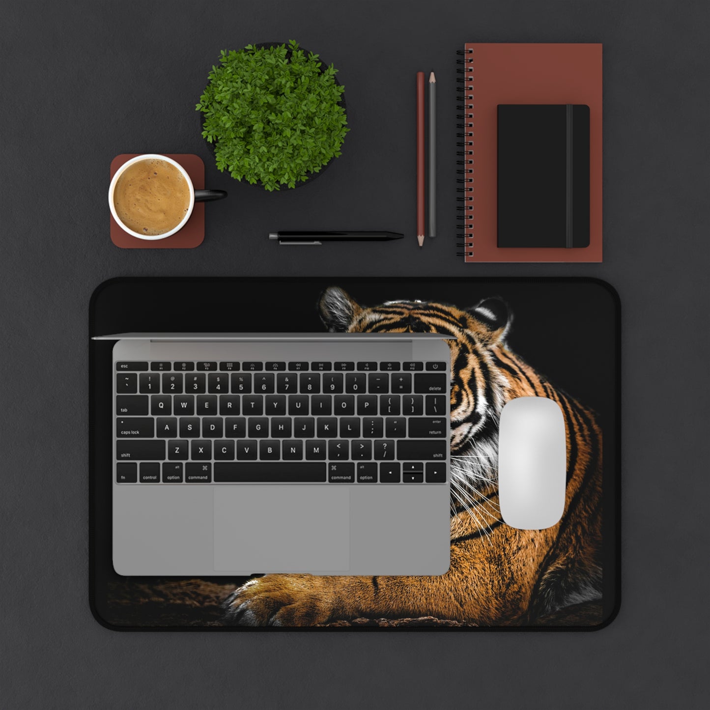 Tiger Lair Desk Mat — Large Wildlife Gaming Mouse Pad