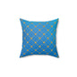 Blue Geometric Dot Lattice Decorative Pillow