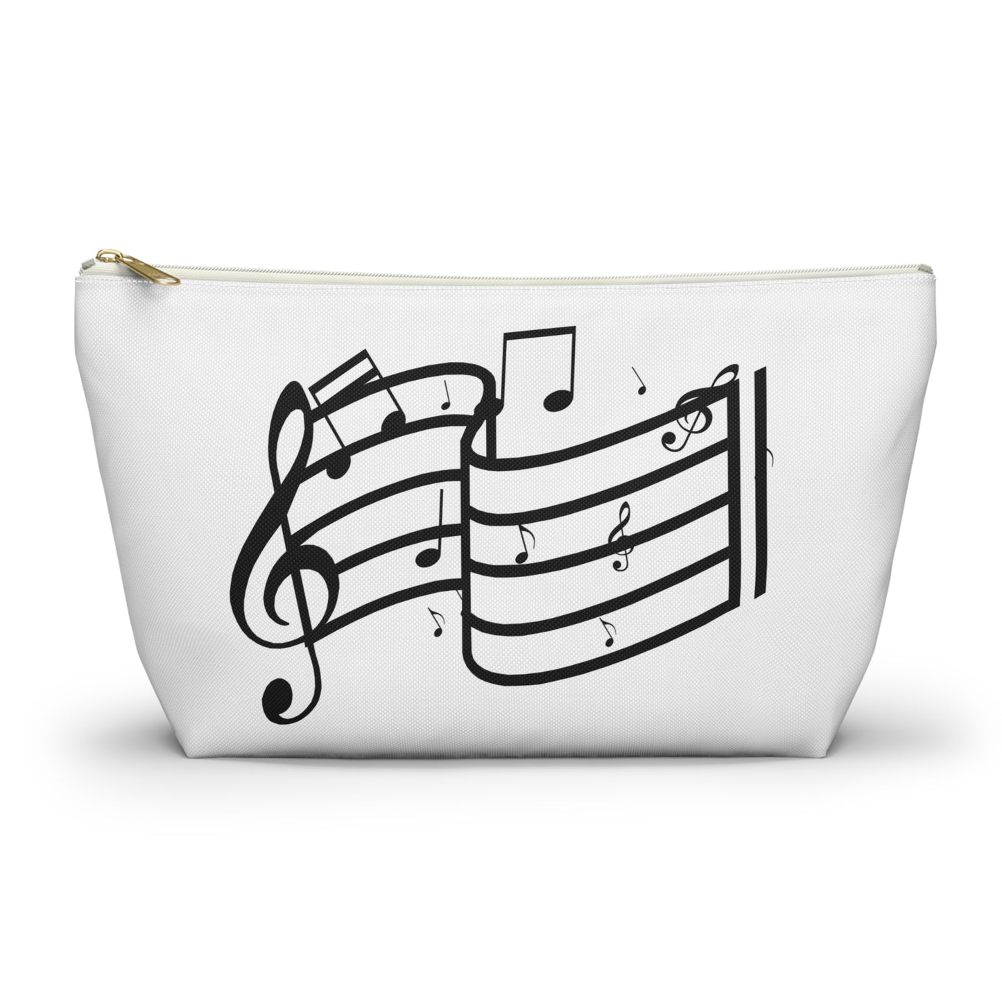 Music Notes Accessory Pouch — T-Bottom Makeup & Gadget Organizer