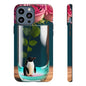 Penguin in a Glass Floral Tough Phone Case — Cute Protective Phone Cover