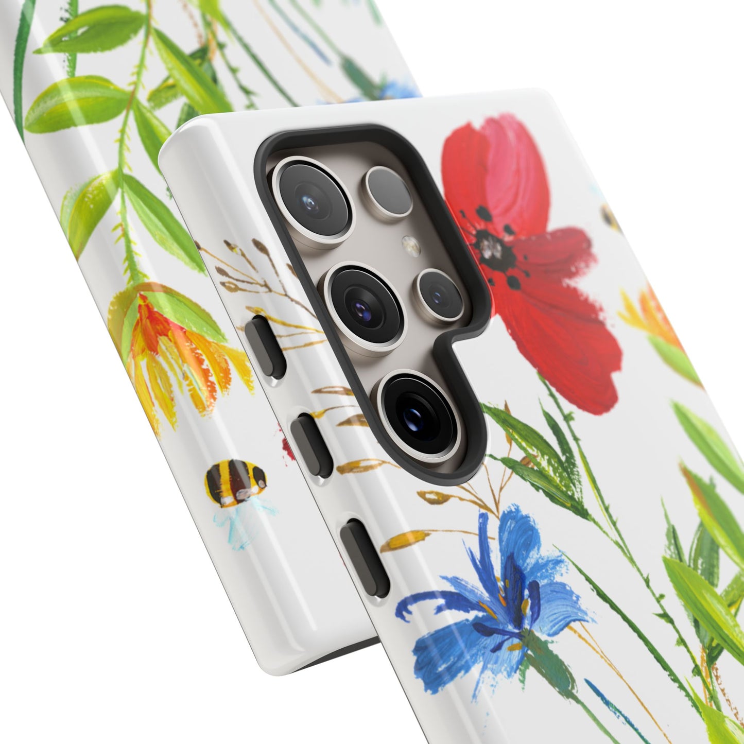 Floral Watercolor Tough Phone Case — Wildflower Bouquet Protective Cover