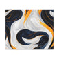 Abstract Navy & Gold Swirl Matte Canvas Wall Art