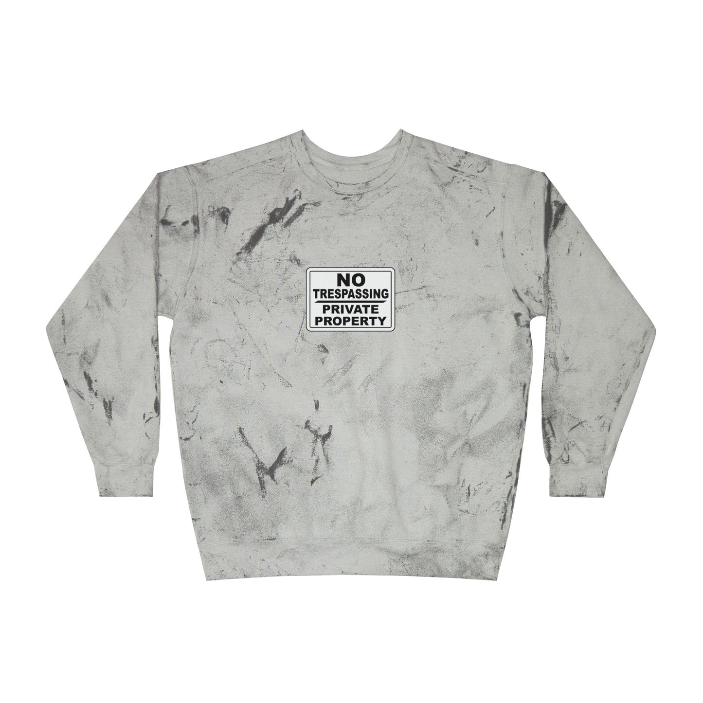 Urban Grunge Crewneck Sweatshirt - No Trespassing Design