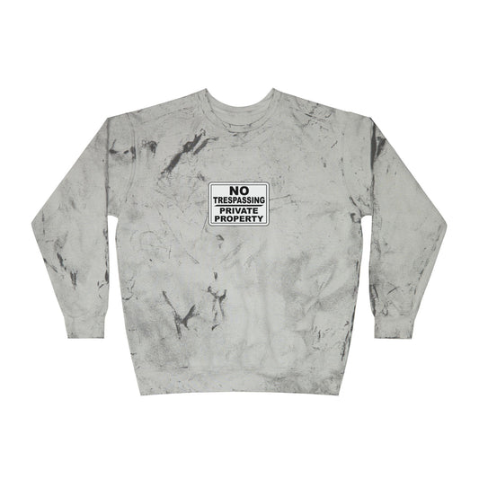 Urban Grunge Crewneck Sweatshirt - No Trespassing Design
