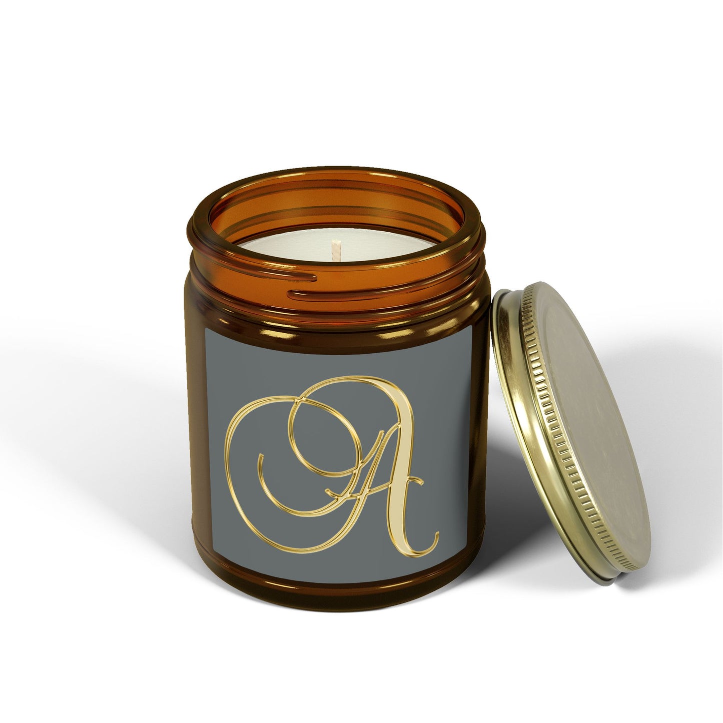 Monogram 'A' Coconut Apricot Scented Candle (4oz/9oz)