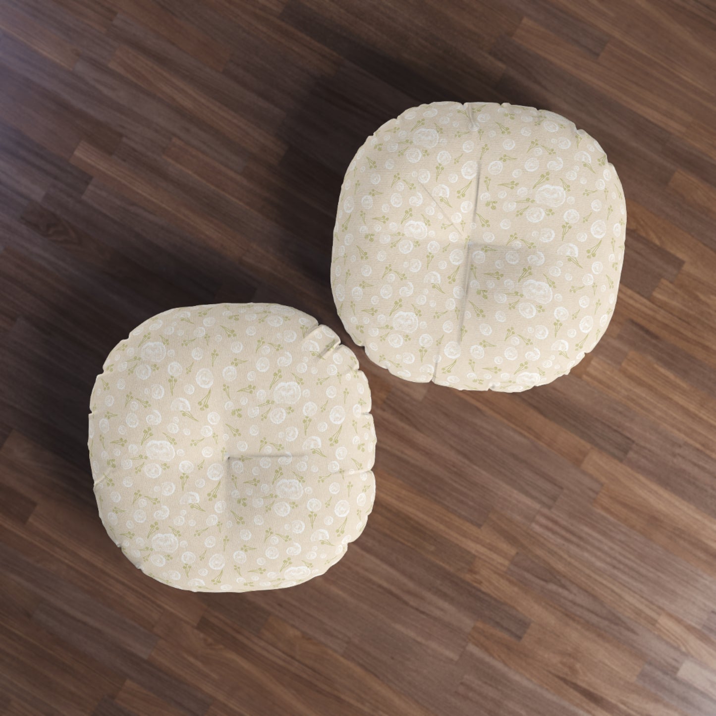 Cozy Tufted Floor Pillow | Round Accent Cushion for Home Decor, Boho Style, Meditation, Yoga, Living Room, Gift Idea