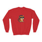 Cool Tiger Youth Crewneck Sweatshirt, Cute Animal Apparel, Teen Style, Gift for Kids, Casual Wear
