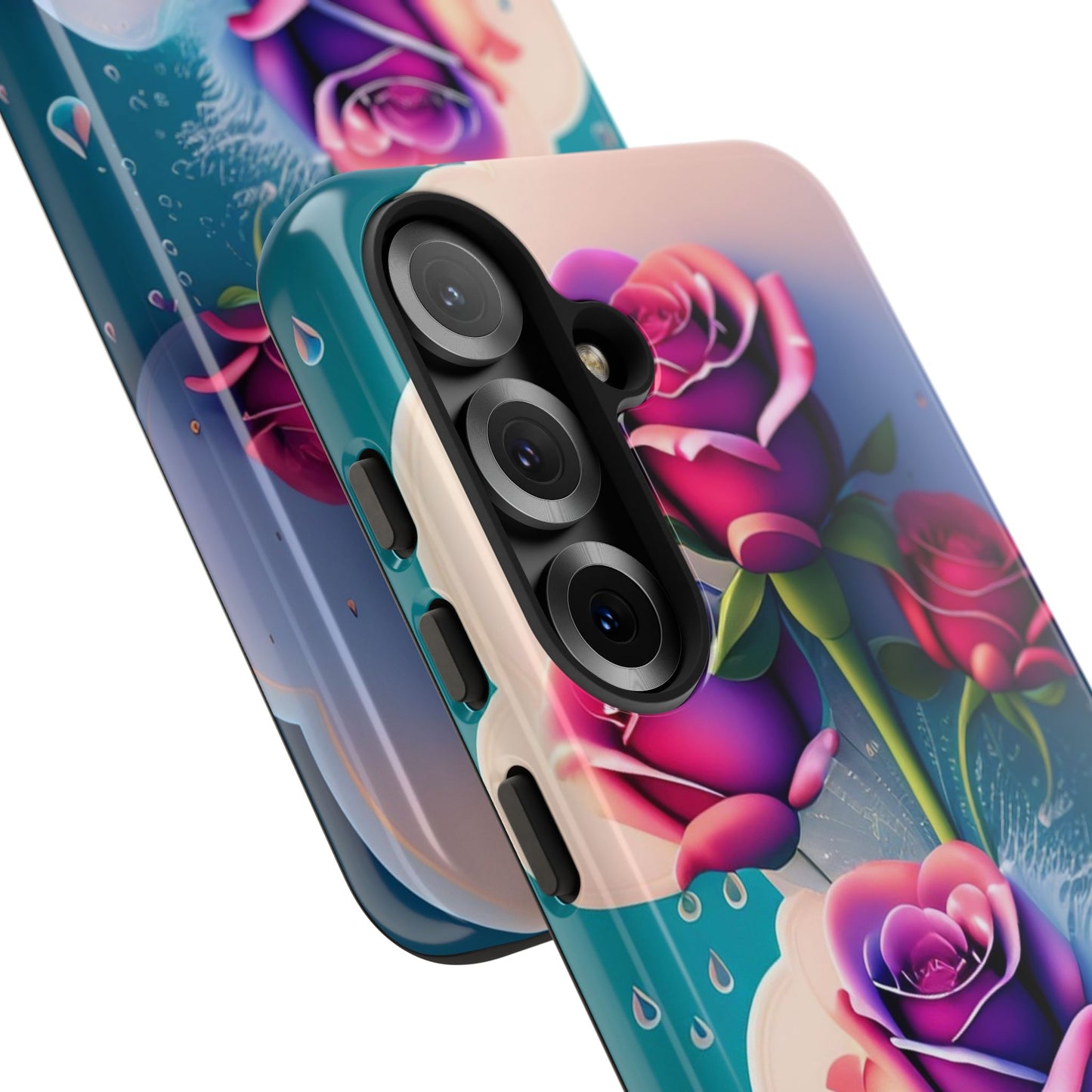 Floral Dream Tough Phone Case — Rose Bouquet Clouds Design
