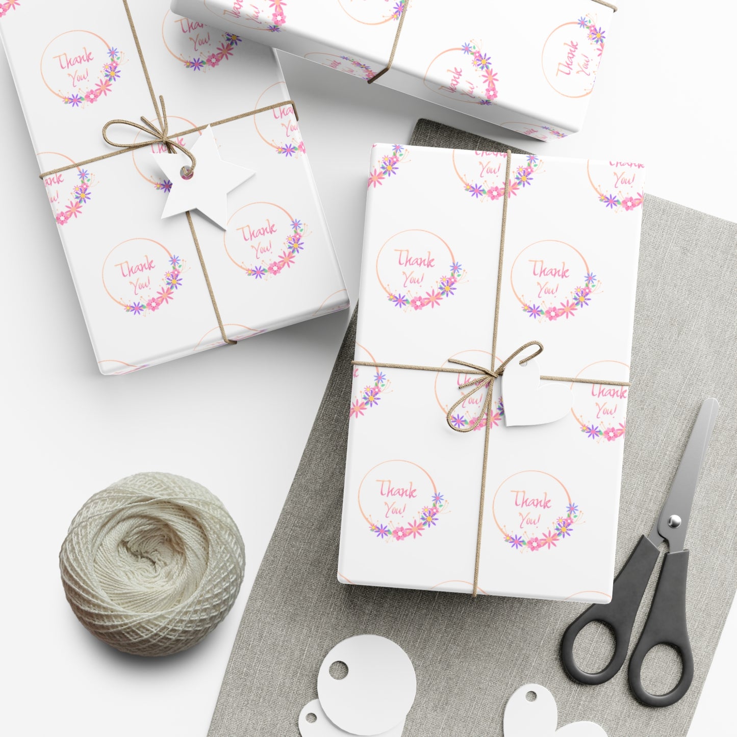 Charming Gift Wrap Papers for Any Occasion | Floral Print, Thank You Design, Holiday Wrapping, Birthday Gifts, Eco-Friendly Paper