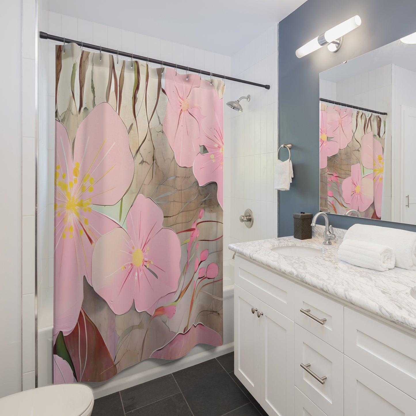 Blossom Shower Curtains | Elegant Floral Bathroom Decor