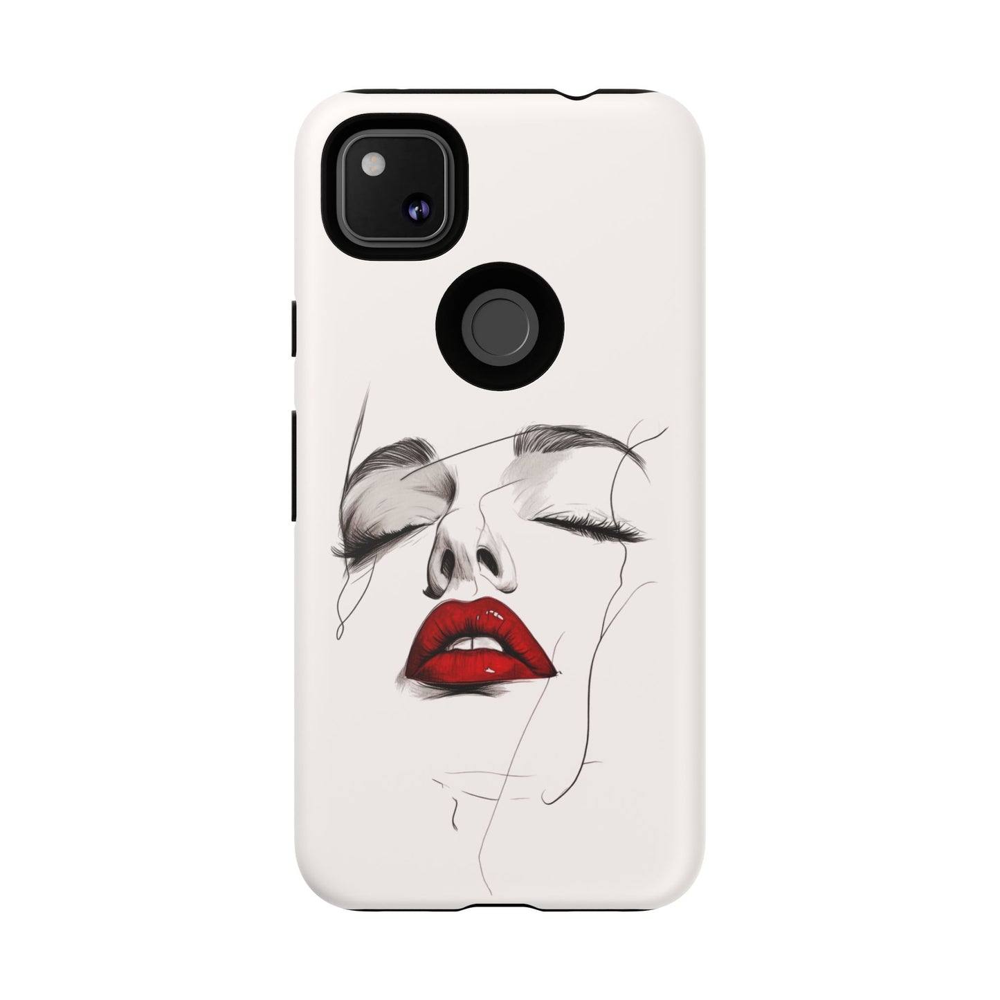 Stylish Phone Case with Artistic Lip Design, Femme Tech Accessory, Trendy Device Cover, Gift for Her, Unique Phone Accessories