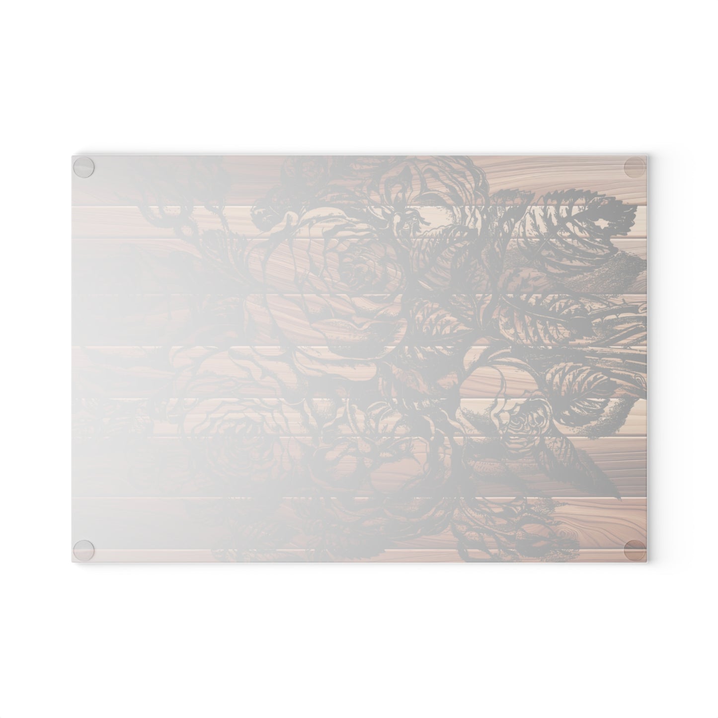 Elegant Floral Glass Cutting Board