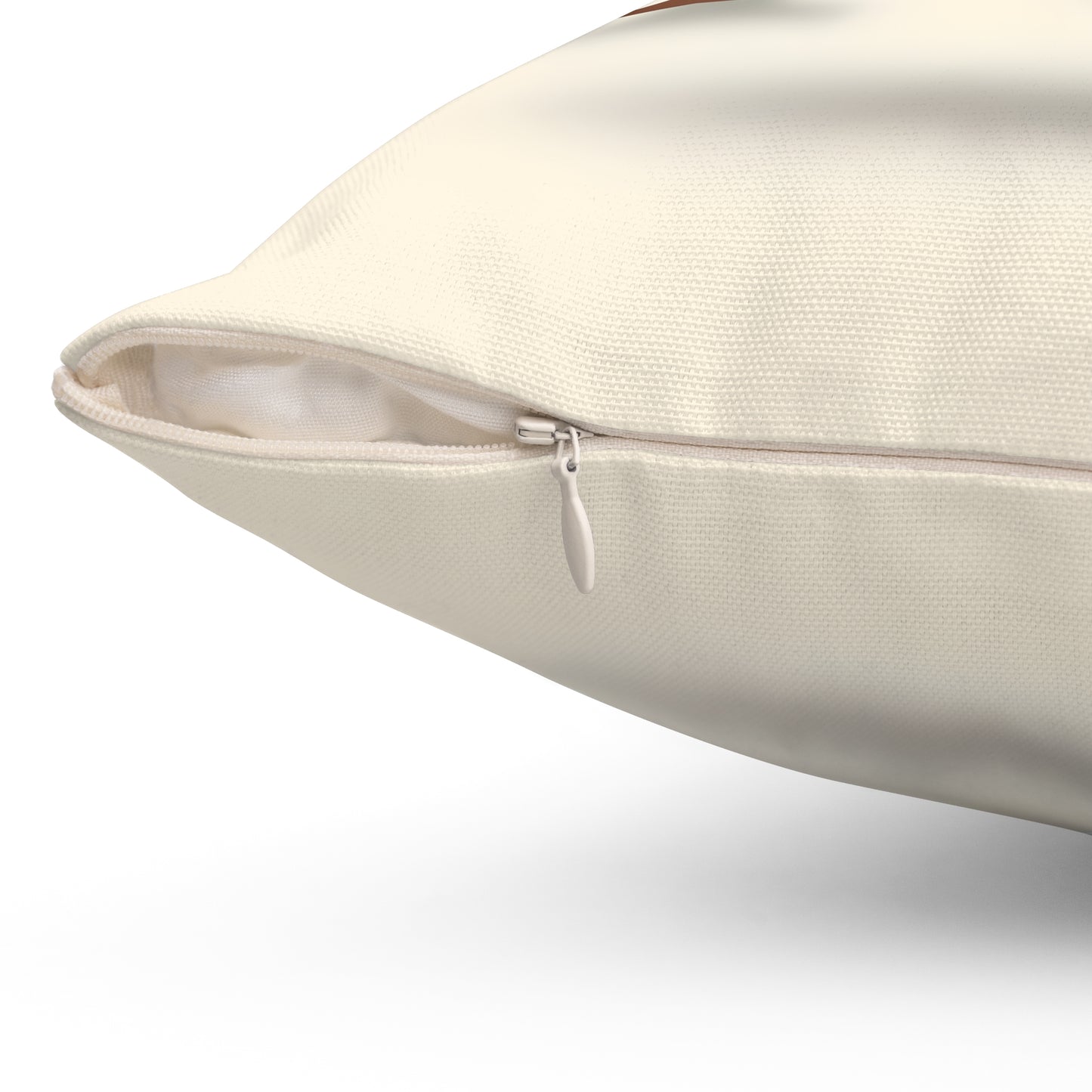 Monogram M Throw Pillow — Elegant Copper Initial Decorative Pillow