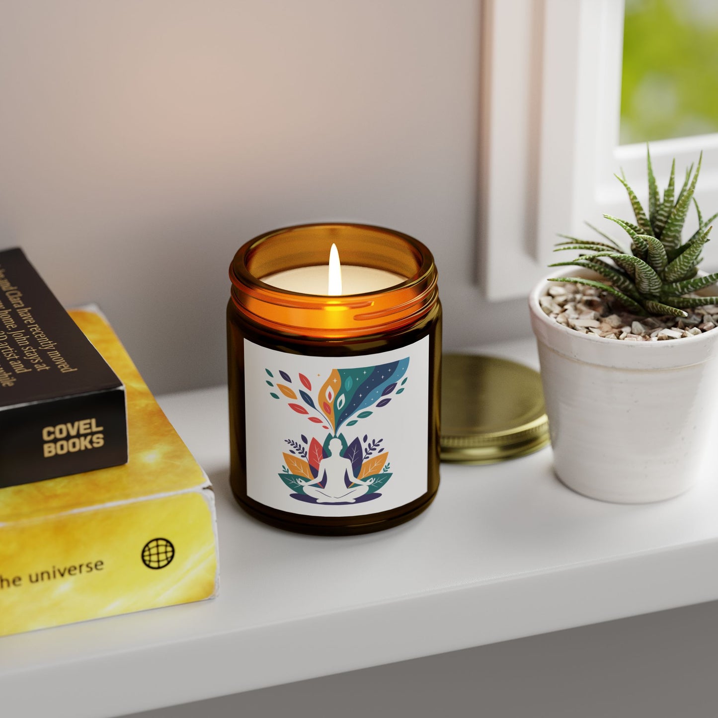 Serene Scented Candles, Relaxing Aromatherapy for Meditation, Home Décor, or Gifts, Coconut Apricot Wax