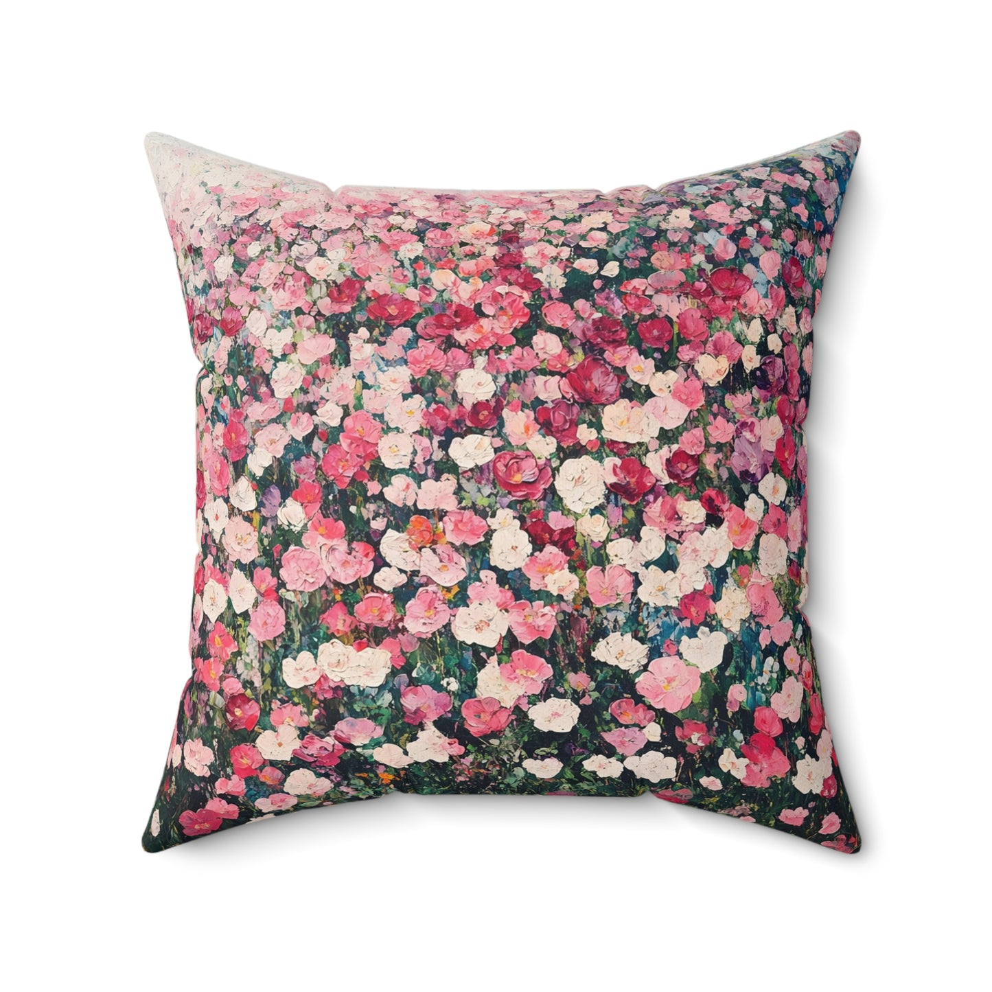 Floral Square Pillow, Cozy Home Decor, Flower Cushion, Boho Pillow, Gift for Her, Decorative Throw Pillow